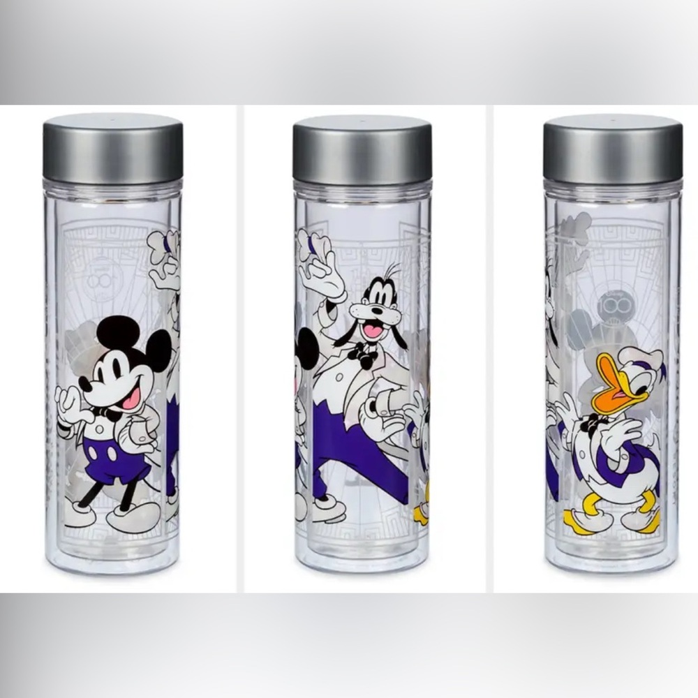NWT Mickey and Friends Disney100 Celebration Water Bottle Disney Goofy Donald